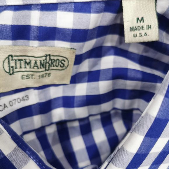 Gitman Brothers Blue and White Checkered Shirt - Picture 3 of 9